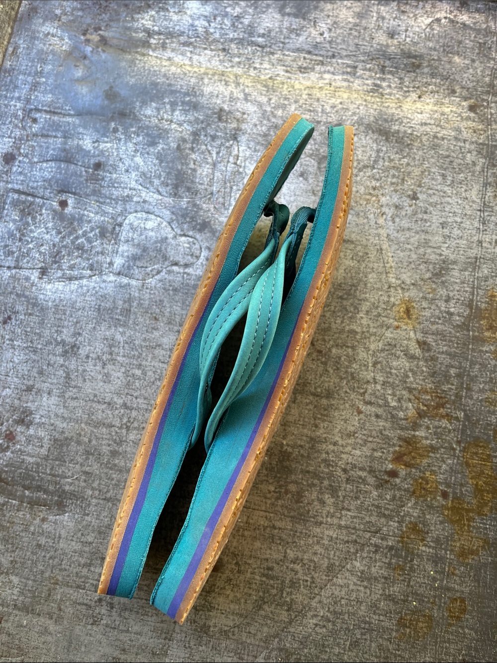 UGG Teal Suede Flip Flop Sandals - Picture 3 of 11